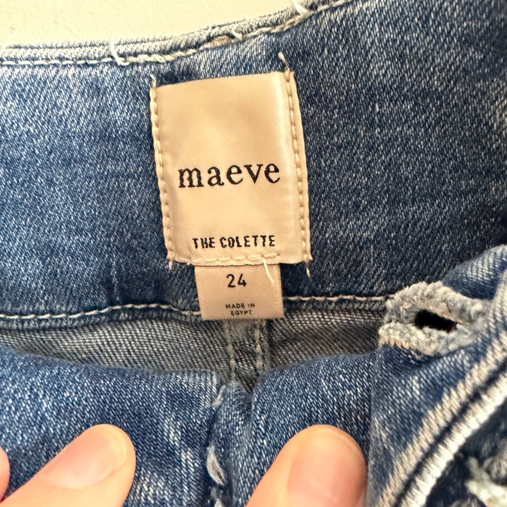 Maeve Collete Crop High-Rise Wide Leg Jeans Size 24 Jadore Wash - Picture 5 of 6